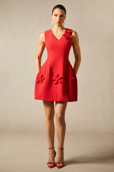 Bertina Floral Applique Mini Dress | Dress In Beauty